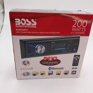 BOSS Audio Systems 632UAB MP3 AM FM USB AUX Bluetooth Car Stereo New Open Box